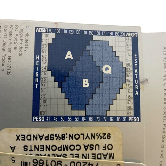 My L'eggs Microfiber Tights Black Size Q Queen Nylon Spandex Blend - Picture 3 of 3